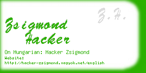 zsigmond hacker business card